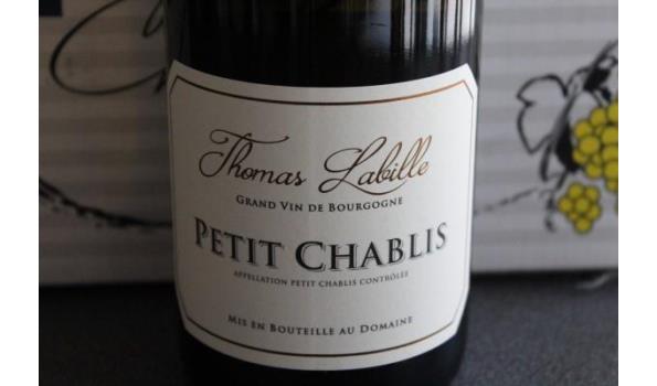12 flessen à 75cl witte wijn, Thomas Labille, Petit Chablis 2020